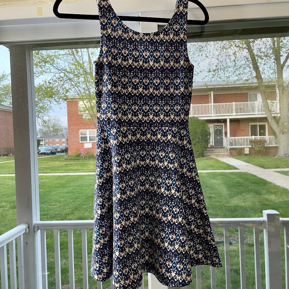 Multicolor Fit and Flare Dress